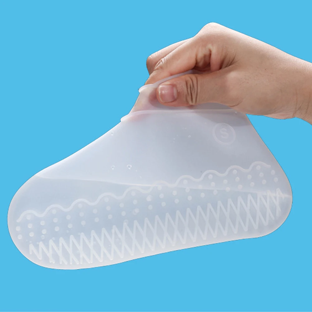 

1 Pair Accessories Non-Slip Cycling Rain Reusable Portable Outdoor Fashion Waterproof Shoe Covers Overshoes Silicone Elastic
