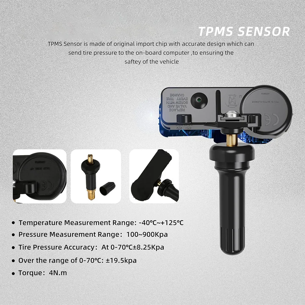 4шт. 56029398 Датчик давления в шинах AB TPMS для Chrysler Grand Voyager V Dodge Journey Fiat Freemont Jeep Wrangler