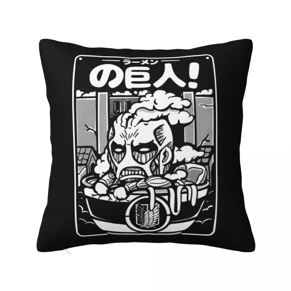 

Anime Attack On Titan Ramen Pillowcase Soft Polyester Cushion Cover Decor Throw Pillow Case Cover Car Zippered 40*40cm