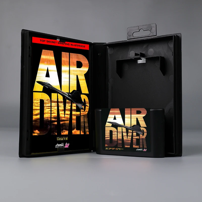 Обложка Air Diver JAP 16-битная игровая карта MD с коробкой и руководством для консоли Sega