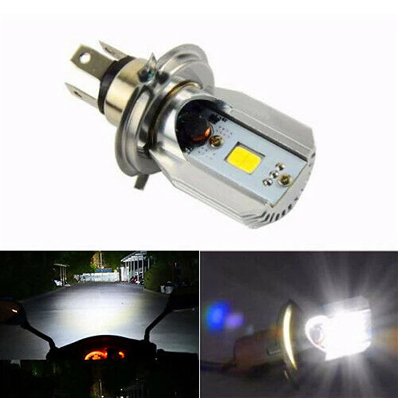 

12/24V White H4 12W LED Motorcycle Headlight Scooter Motorbike Headlamp Light Bulb DRL Moto Accessories For motorcycle led