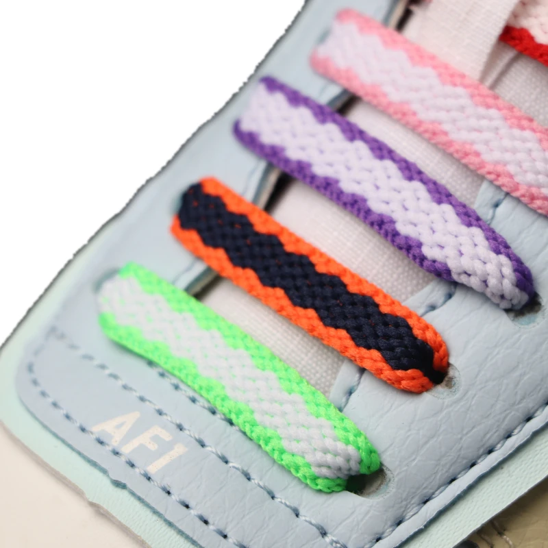 

1pair Colorful Shoelaces Rainbow Gradient Flat Shoe Laces For Canvas Casual Shoes Chromatic Colour Shoelace Laces Accesories