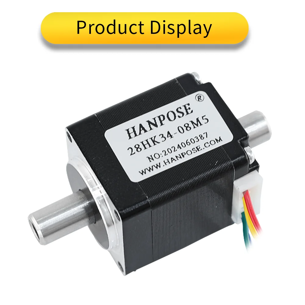 28HK34 полый двухосевой шаговый двигатель NEMA11 3 6 В а двухфазный гибридный маленький