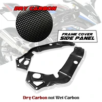motorcycle 100 real dry carbon fiber side fairing guard frame cover panel guard cover panel cowling for bmw s1000rr 2015 2018