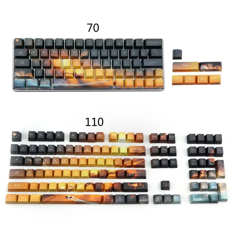 

Keycap Dye-Sublimation OEM 110 Keys Full Set DYE-Sublimation Shift