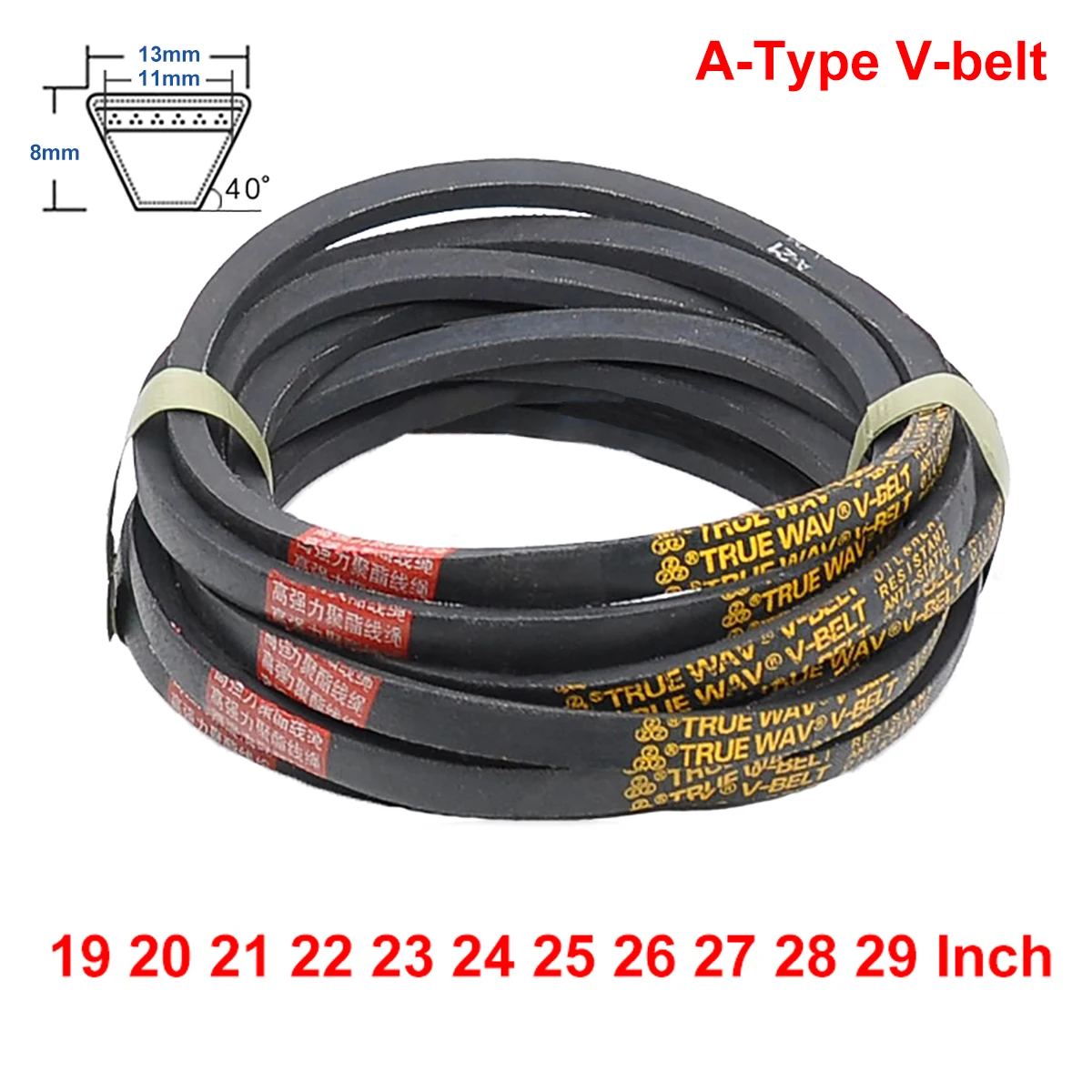 

A Type V-belt Triangle Belt A-19/20/21/22/23/24/25/26/27/28/29 Inch Industrial Agricultural Equipment Transmission Belt