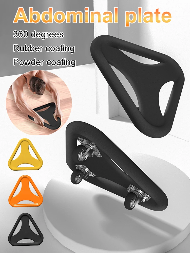 

Fitness Ab Roller with Universal Caster Wheel Triangle Abs Workout Core Training Wheel Equipment for Home Fitness Core Strength