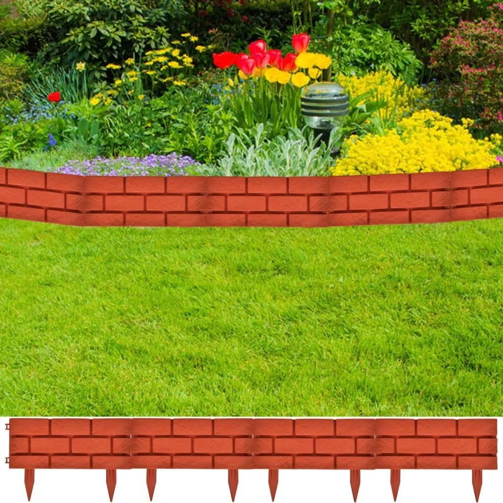 

Lawn Divider with Brick Design 11 pcs