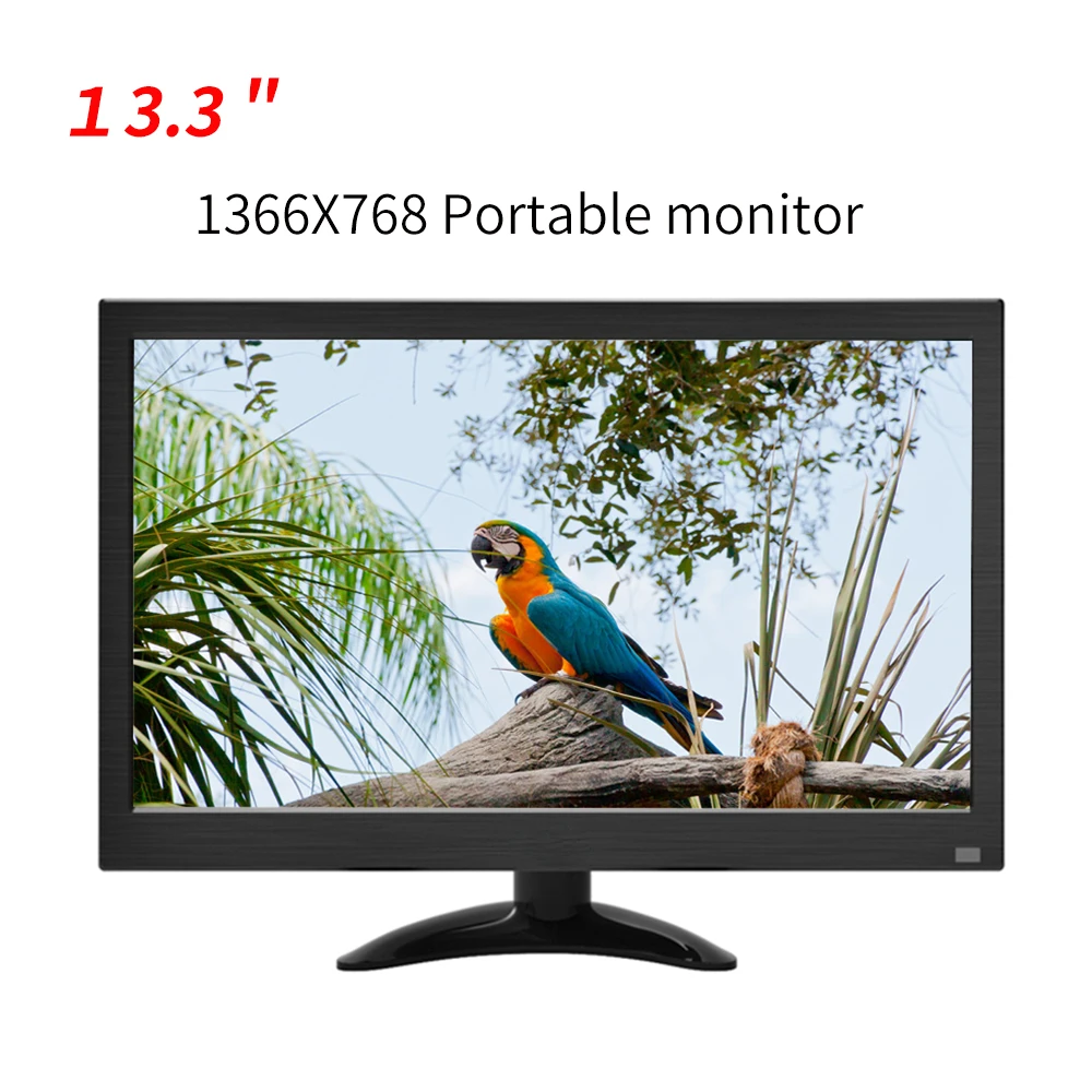 HD-монитор для ПК 1366x768 портативный ЖК-монитор ТВ-дисплей PS4 с HDMI VGA USB AV BNC 12/10 1
