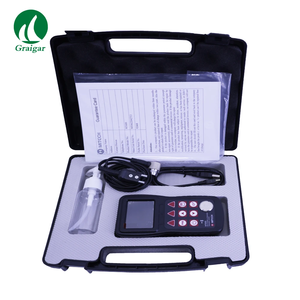 

MITECH MT600 Muti-Mode Ultrasonic Thickness Gauge Measuring Range0.65-600mm(P-E),3-100mm(E-E)