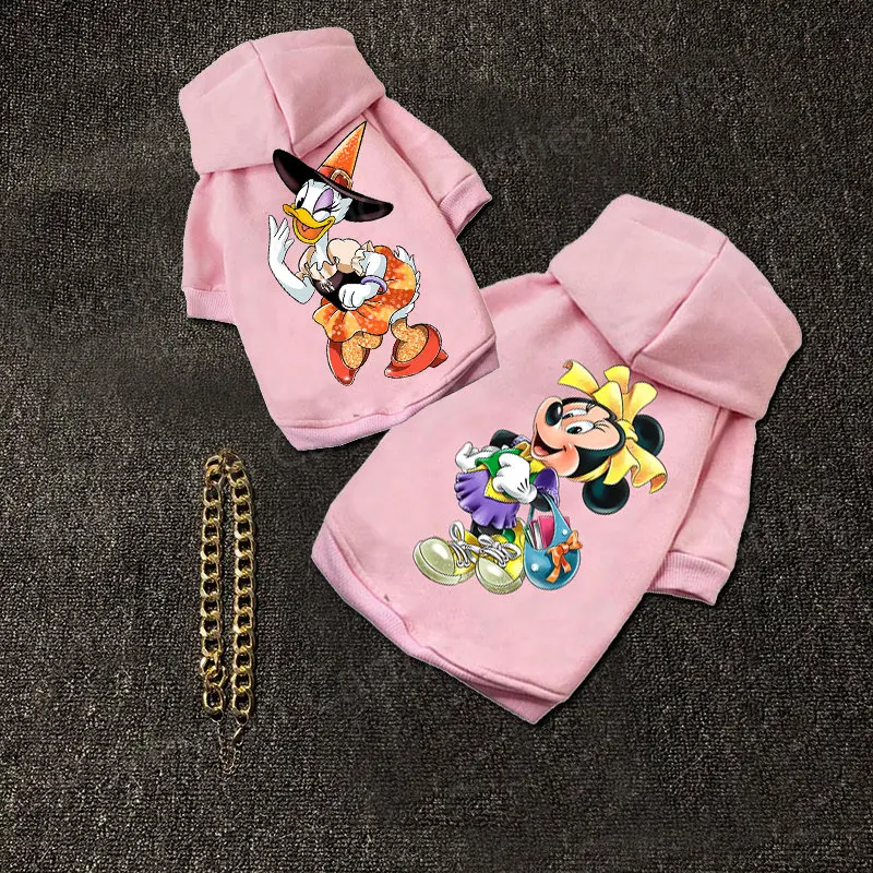 

Disney Mickey Minnie Mouse Dog Hoodies Clothes Cotton French Bulldog for Small Medium Puppy Clothing Dogs Sweatshirt Pet Coat