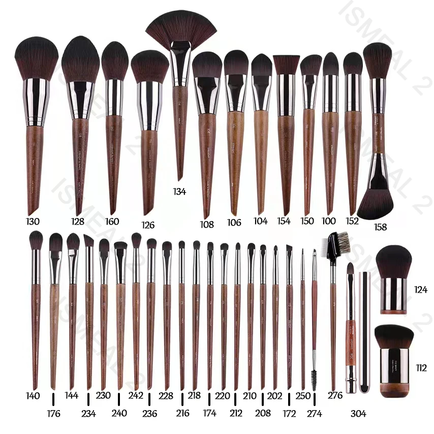 

MUF Makeup Brushes Set Loose Powder Brush Blusher Contour Foundation Bronzer Kabuki Eyeshadow Crease Eye Smudge Liner Brow Brush