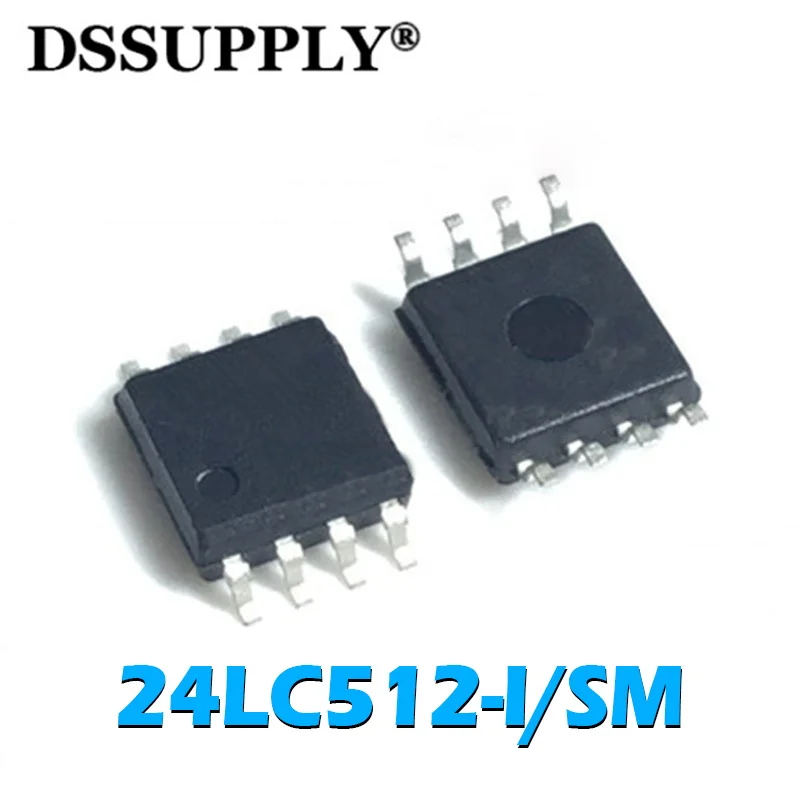 Новинка, оригинальные электронные запчасти 24LC512 24LC512-I/SM 24LC512T-I/SM, подходящий список Бом, 5 шт.