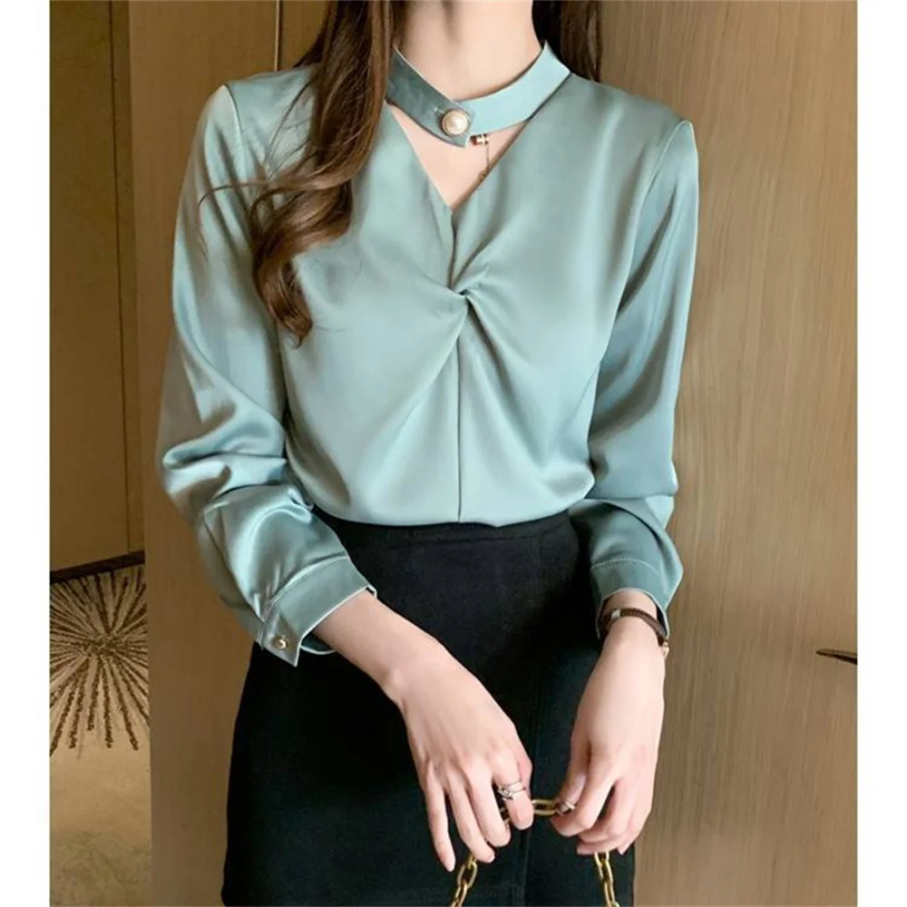 Купить Блузку Женскую С Длинным Рукавом Атласную