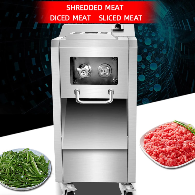 

2200W Vertical Meat Slicer For Restaurant Cafeteria Hotel Meat Processing Equipment Commercial Slicing Shredding Dicing Machine