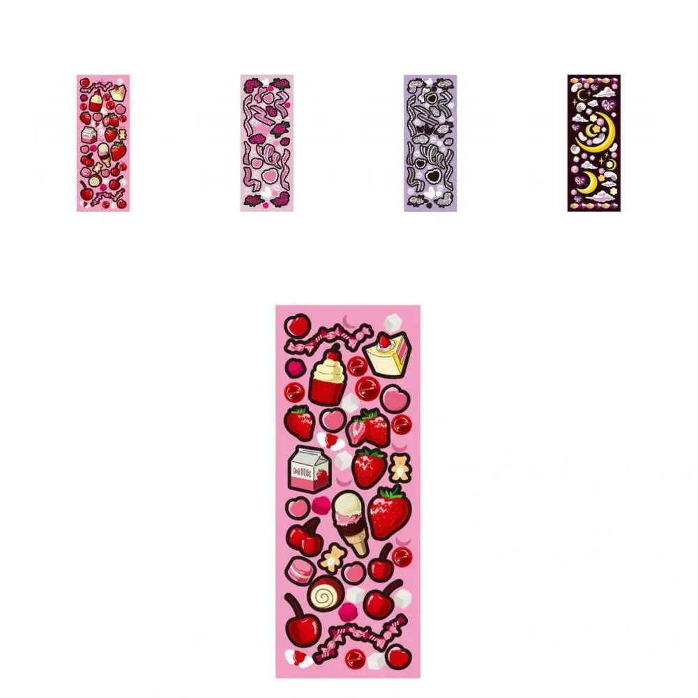 

Useful Self-adhesive Love Moon Star Shape Ornamental Phone Cover Sticker for Student