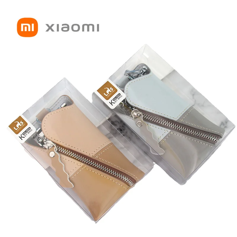 

Универсальная Портативная сумка для ключей Xiaomi для мужчин и женщин, из искусственной кожи на молнии, креативный автомобильный аксессуар дл...