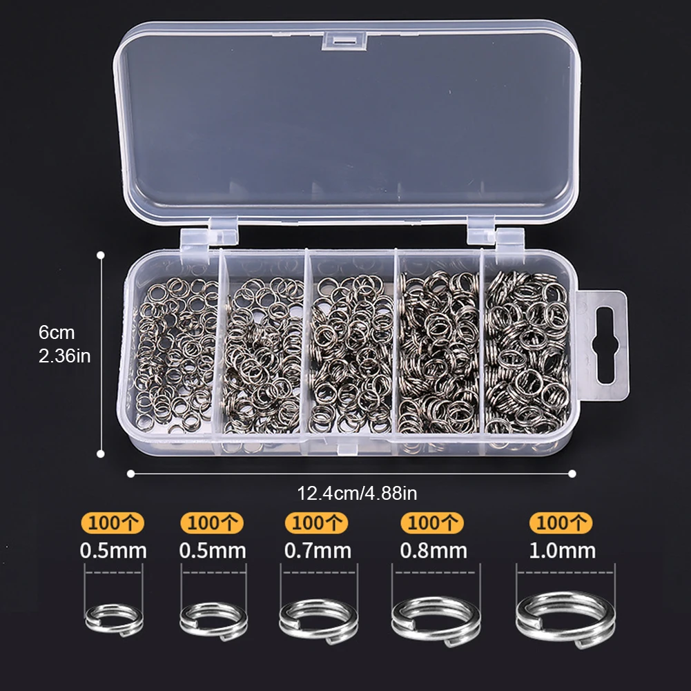 

Fishing Tackle Split Rings Pesca Professional Fishing Tools Stainless Steel Tools Accessories Double Snap Round