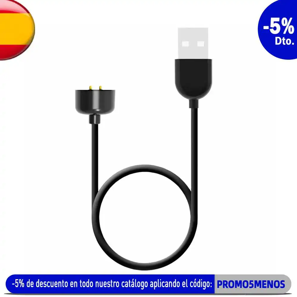 

USB Charging 40cm Cable Black Compatible with Xiaomi Mi Smart Band 5 6 Magnetic Cord Charger Replacement Portable USB