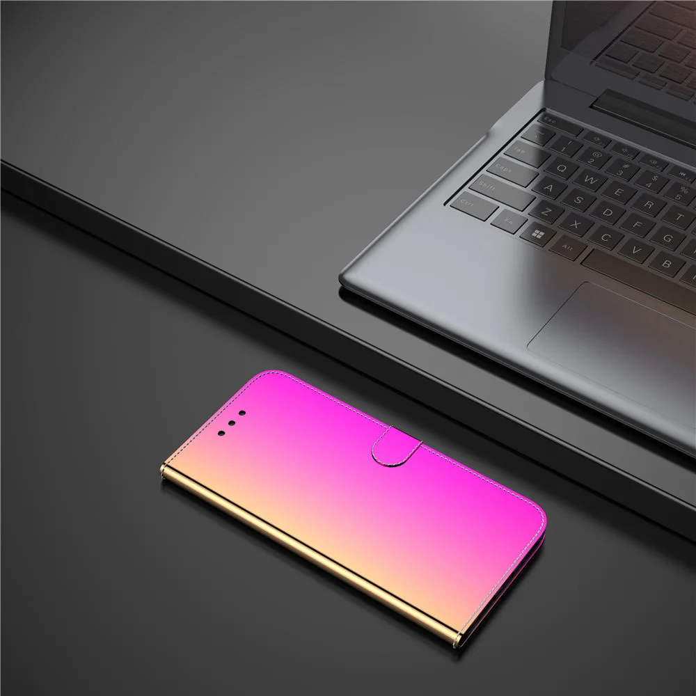 Glitter Holographic Leather case for iPhone 13 Pro Max 12 Mini 11 Xr Xs 14 plus 7 8 SE Luxury Flip Case iPhone13 5G Wallet Cover