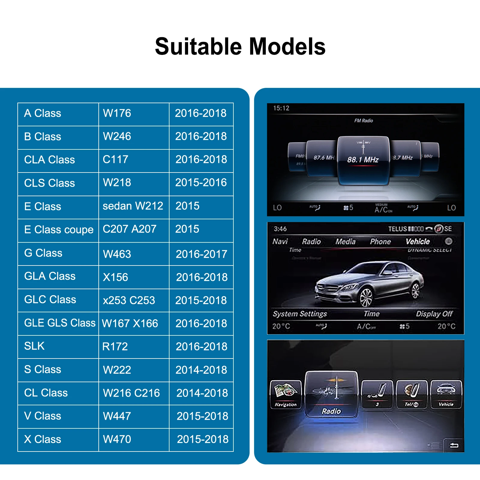 

EZonetronics Wireless CarPlay Android Auto комплект для модернизации декодер для Mercedes Benz W176 W246 W218 C117 W212 W216 X156 C253