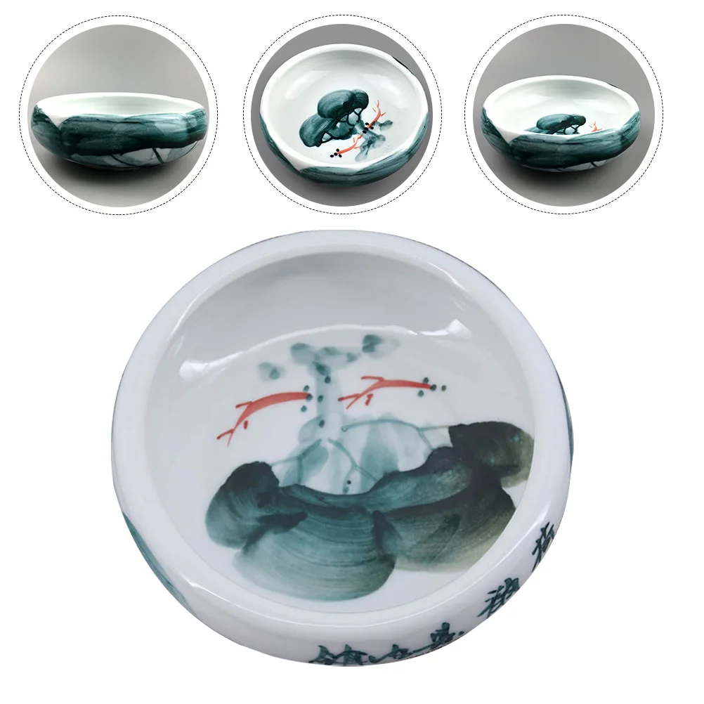 

Ceramic Ink Container Chinese Calligraphy Accessory Ink Mixing Tray Ink Brush Washer