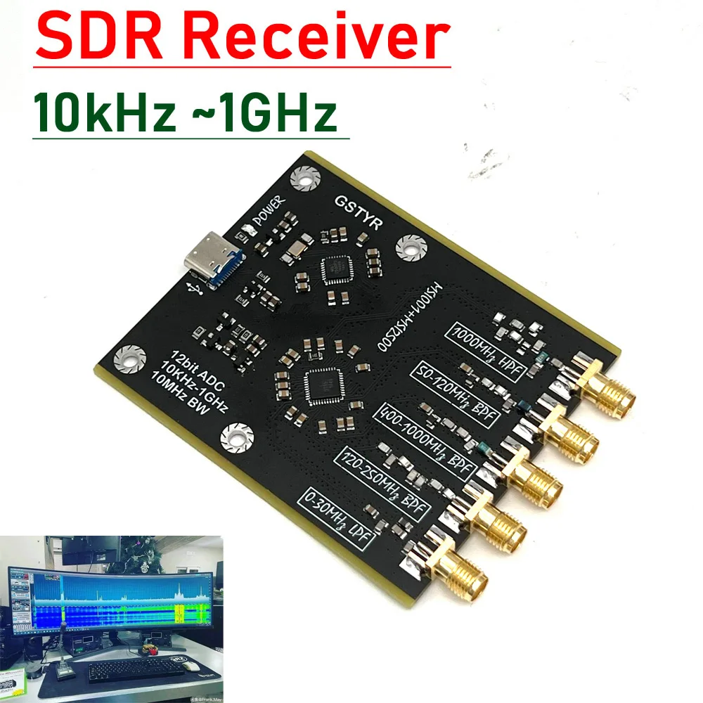 10k-1 ГГц простой SDR-ресивер RSP HF AM FM SSB CW авиационный ресивер 0.5PPM TCXO для