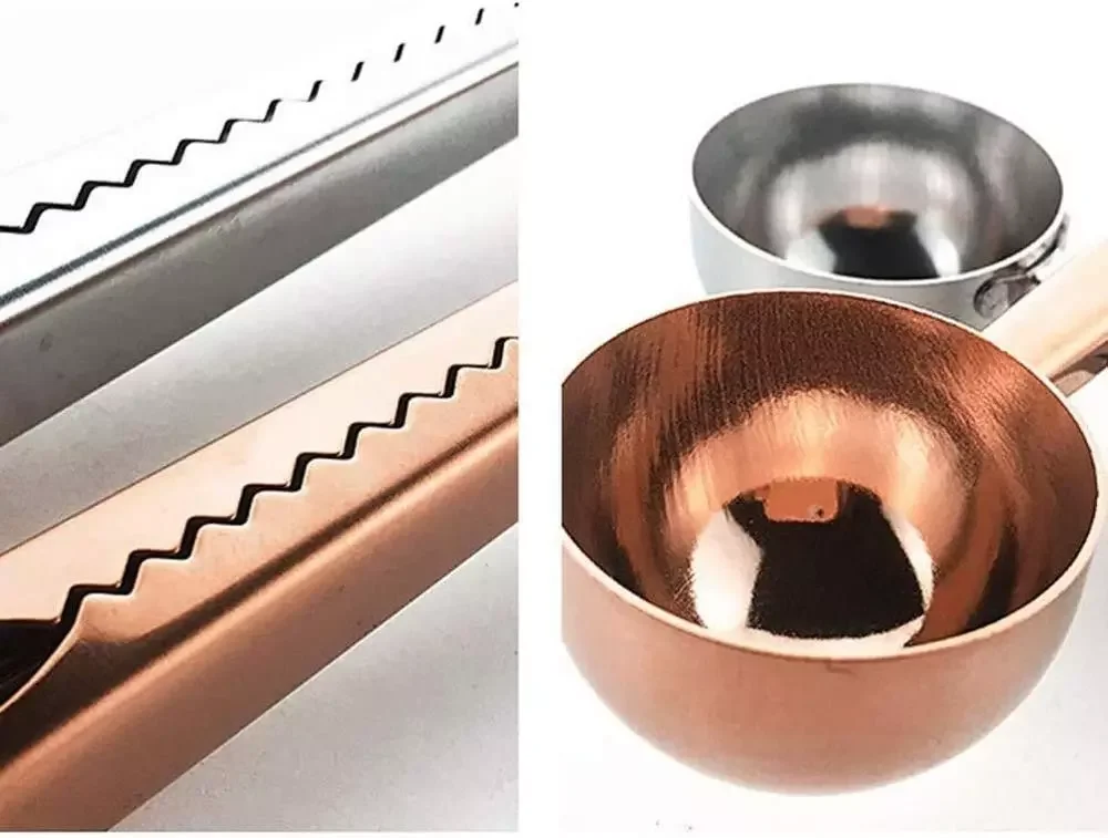 

2023NEW Stainless Steel Coffee Spoon Measuring Spoon Milk Powder Spoon With Seal Clip Kitchen Baking Scale Spoon Accessories