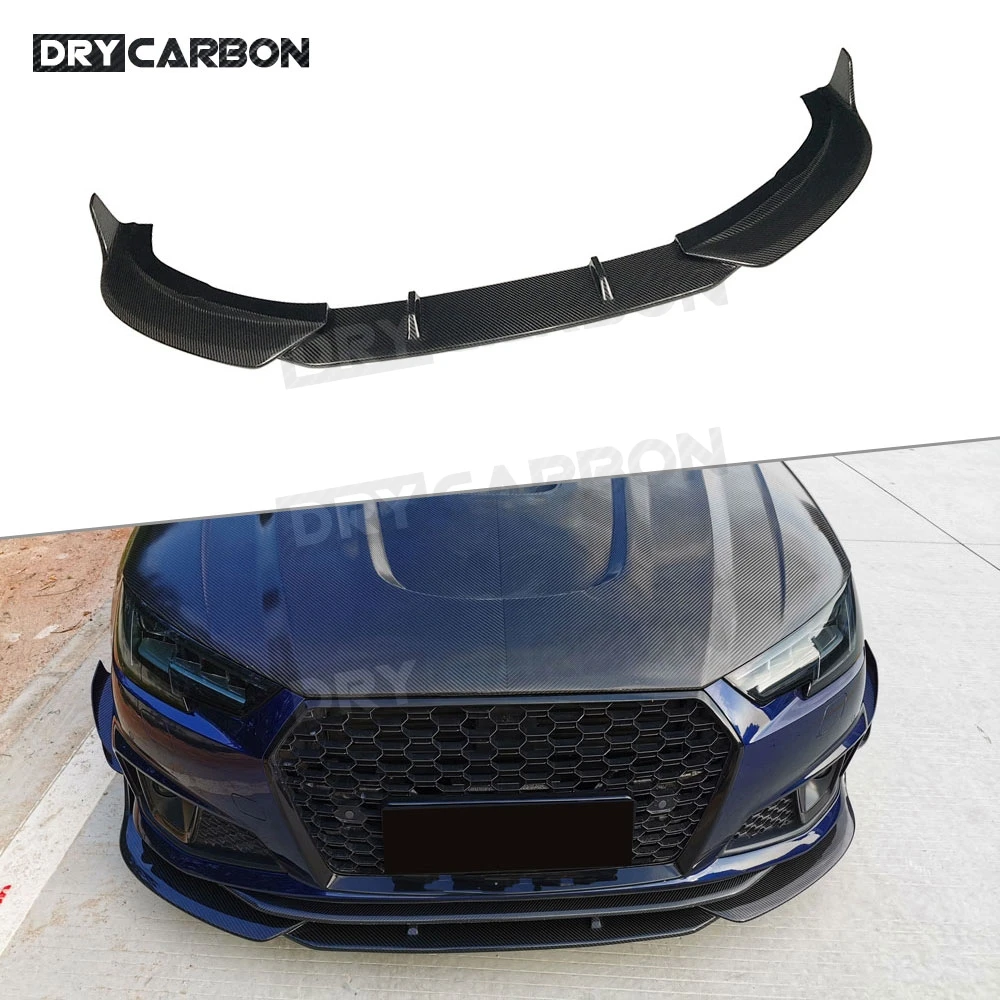 Для Audi A4 Sline S4 Sedan B10 2019 2020 сухой передний бампер из углеродного волокна спойлер FRP