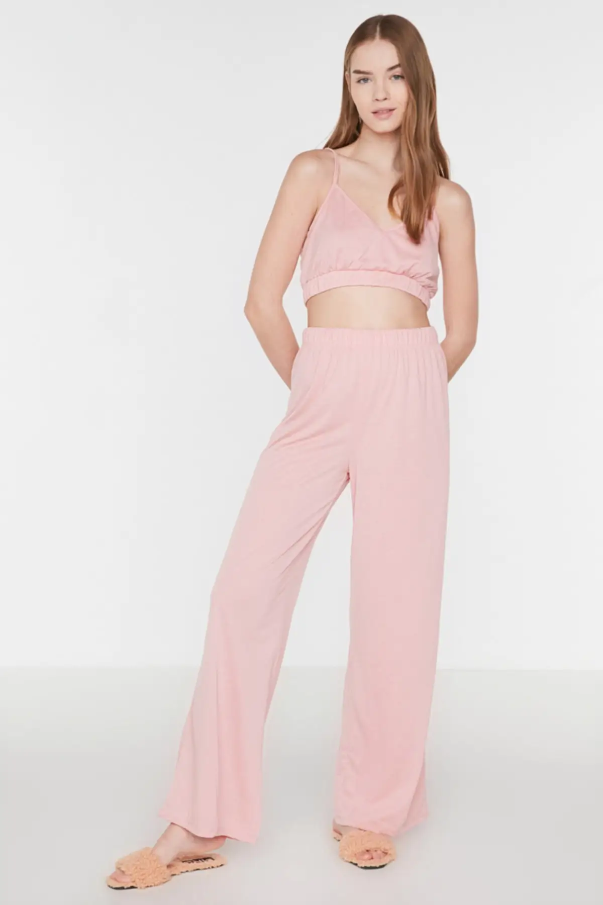 

Crop Knitted Pajamas Set THMSS22PT0155