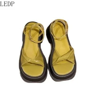 

LEDP 2022new Style универсальная обувь в Корейском стиле с массивным каблуком, римские туфли для студентов