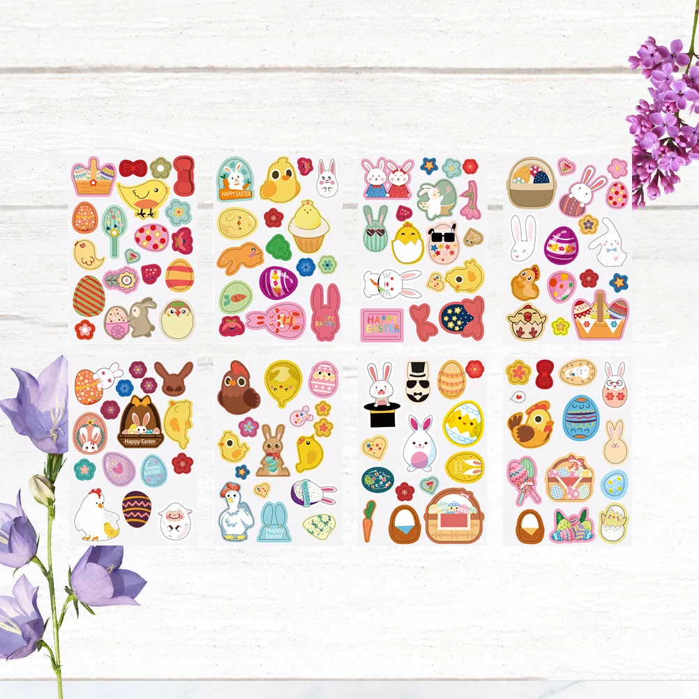 

16 Sheets Stickers Cartoon Animal Sticker Decorative Sticker for Store Party Mall