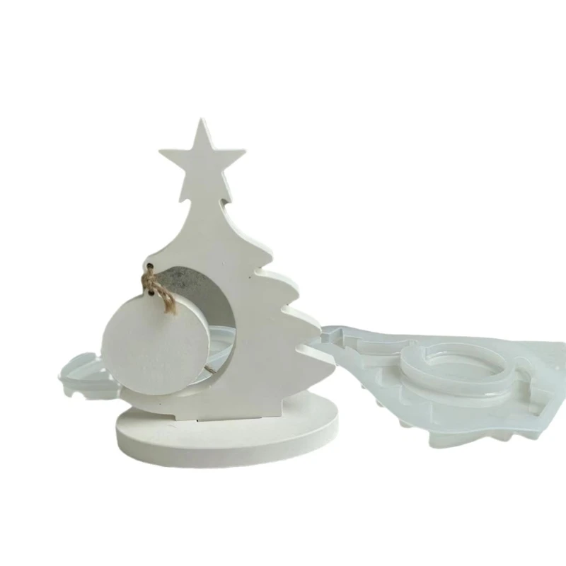 

3D Christmas Tree Pendant Silicone Mold Candle Aromatherapies Soap Making Mould Chocolate Candy Decorating Tool Y1QB