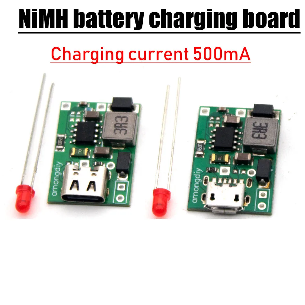 

1S 2S 3S 4S NiMH battery charging board type-c micro usb 5v input charger module charging current 500mA