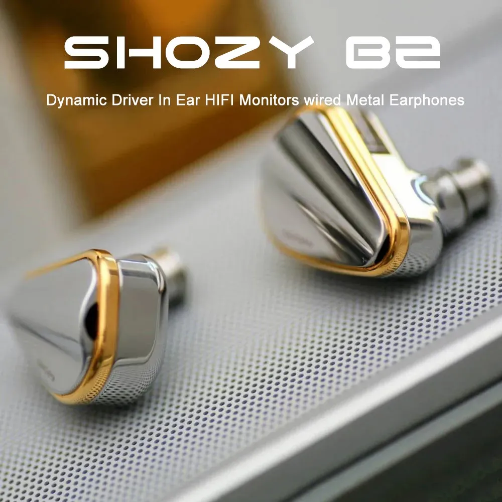 

Наушники-вкладыши Shozy B2, проводные металлические наушники-вкладыши с динамическим драйвером, Разъемный кабель 0,78 мм, 3,5 мм, 2 контакта