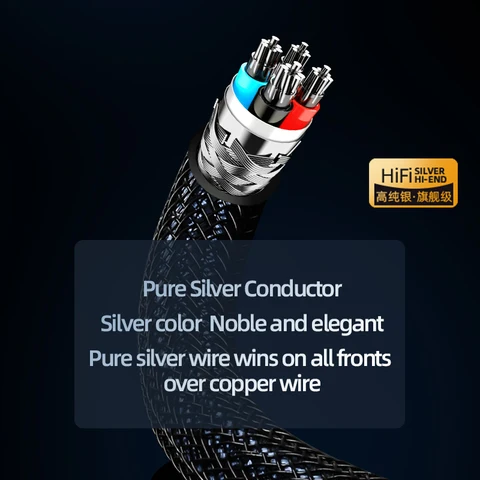 ATAUDIO HiFi USB 2.0 аудио кабель из чистого серебра