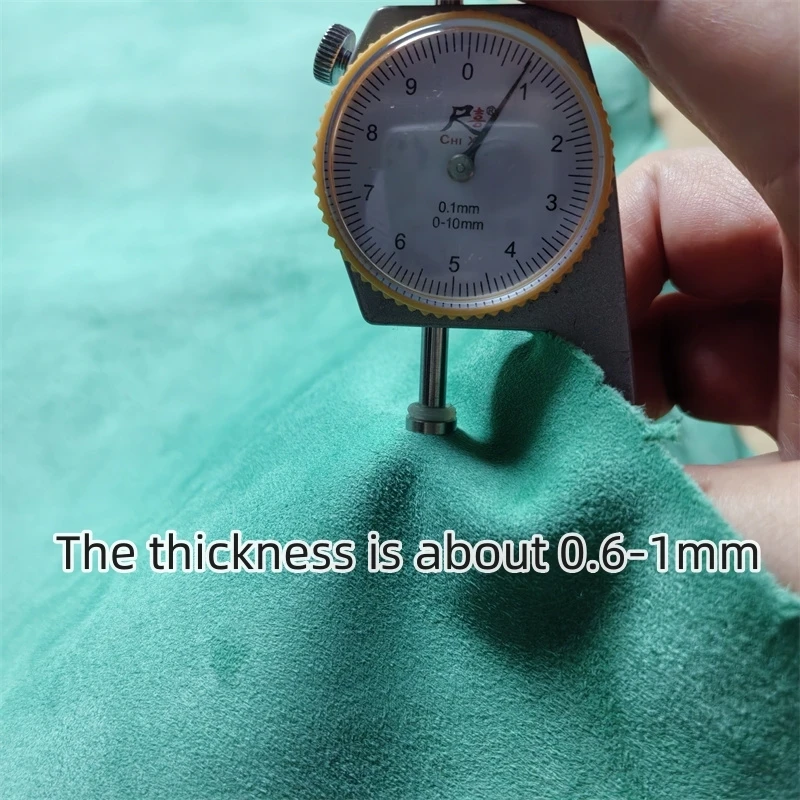 0 6/0 8 мм бирюзово-зеленая матовая овчина. Первослойная кожаная ткань. Ручная