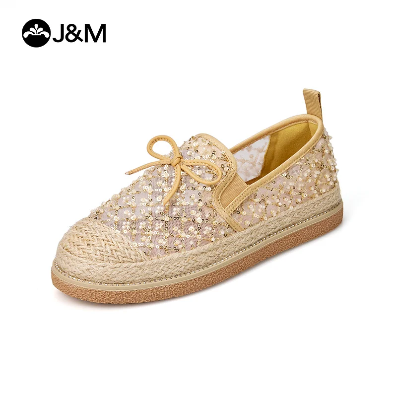 Эспадрильи J &amp M женские сетчатые дышащие кружевные без застежки плоская подошва