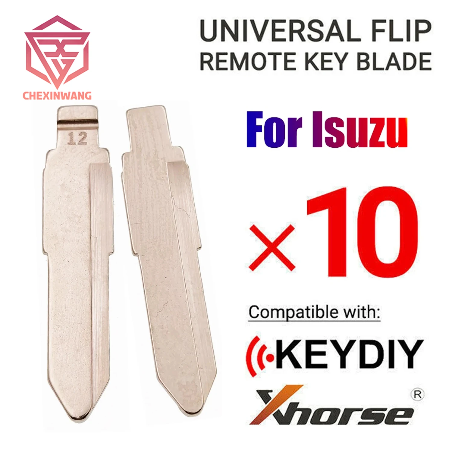 

10 шт./партия № 12 Lishi ISU5 ключ лезвие для Isuzu откидной ключ лезвие Оригинальное автомобильное пустое лезвие ключа
