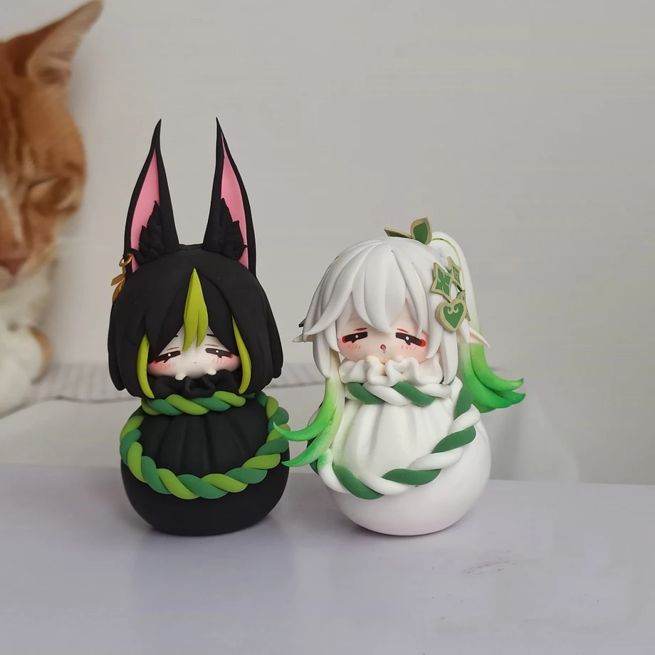 

Genshin Impact Grass God Nahida Steamed Stuffed Bun Shape 7cm Anime Figure Kawaii Toy Q Figural Clay Making Model Gift Keychains