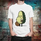 Футболка мужская с коротким рукавом, Повседневная модная Милая рубашка с принтом пивного живота, авокадо, круглый вырез, уличная одежда, на лето