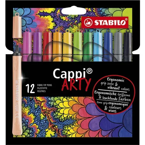 Ручка с войлочным наконечником Stabilo Cappi Arty 12'li |