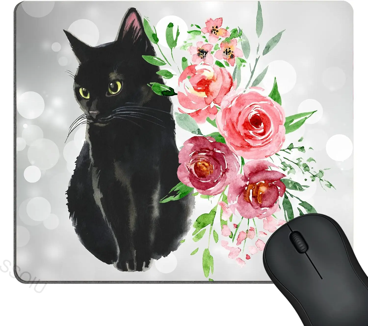 

Cat Desk Accessories Cat Mouse Pad Office Black Cat Office Desk Accessories Cute Mouse Pad Cat Desk 9.5 X 7.9 Inch