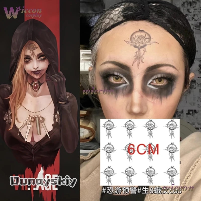 Игра Village Lady Dimitrescu Daughter Daniela Косплей Татуировка Талия Рука Водонепроницаемая временная наклейка Хэллоуин {Yumekiri} ‌ (art.: 3920d2d890730) - 3920d2d890730
