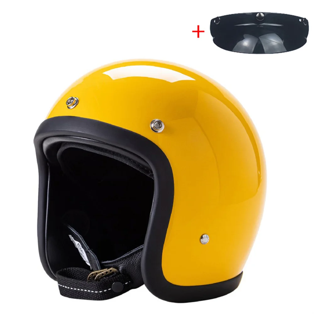 

DOT Approved TT&COCASCOS Motorcycle Open Face Fiberglass Helmet Cafe Racer Retro Motorbike Scooter Riding Capacetes Para Moto