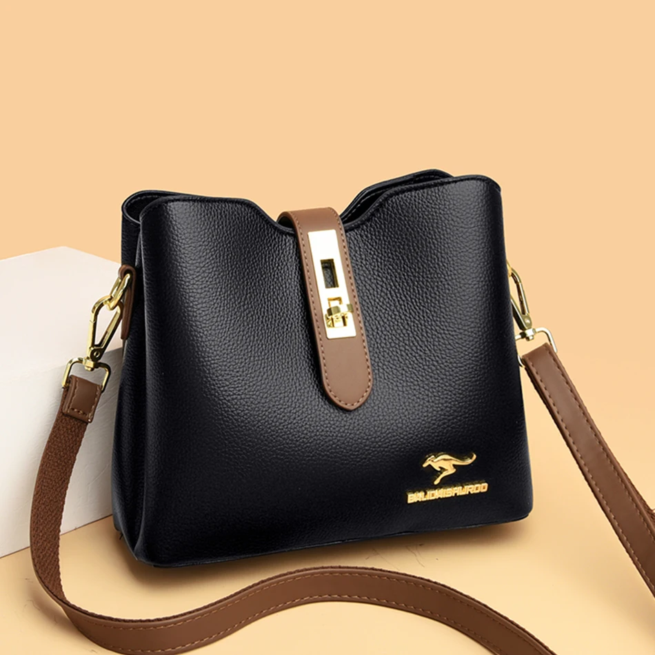 Сумка-мессенджер Женская трехслойная Роскошный дизайнерский саквояж на плечо