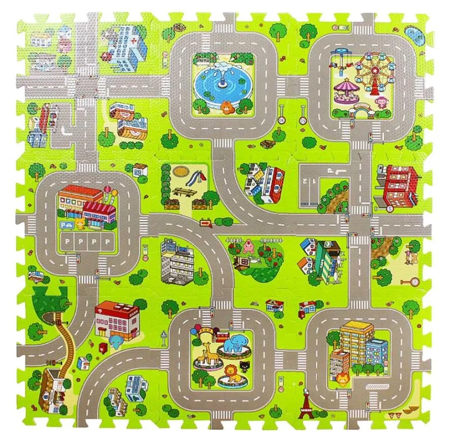 

Small Mat Infant Gyms 3-6 Months Mat Mat Children's Road Mat Play Traffic Baby Crawling Other