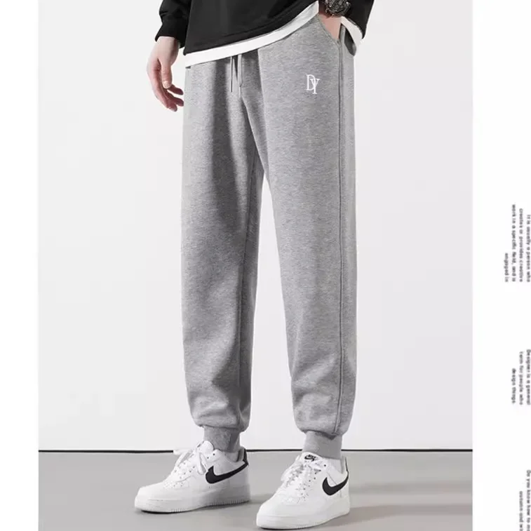 Брюки мужские/женские для бега повседневные длинные штаны из чистого хлопка