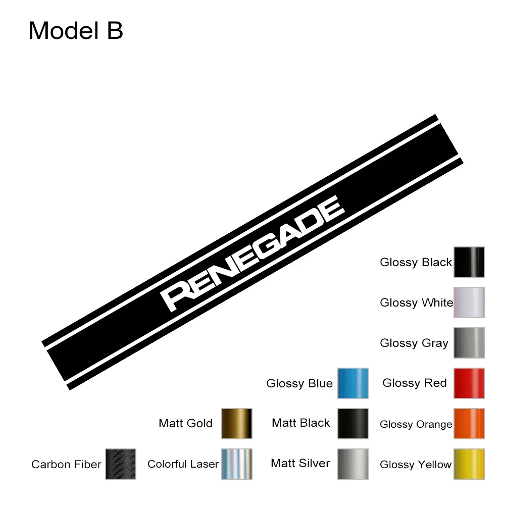 

Наклейка для Jeep Renegade 2016 -2023, в полоску, виниловая пленка, наклейка, автомобильные аксессуары, доступно несколько стилей