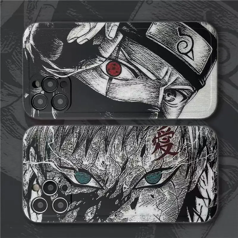 

Naruto Akatsuki Kakashi Gaara Phone Case For Iphone 11 12 13 Pro Max X Xs Xr 7 8 Plus SE 2020 Shockproof soft Protector Cover